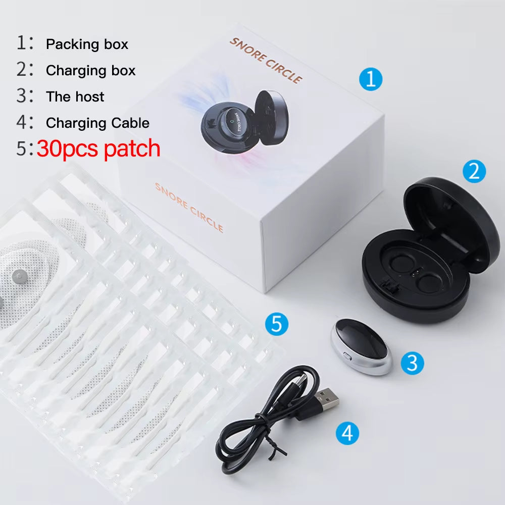 SmartSnore™ 5-Pair EMS Anti-Snoring Device – Breathe Easy, Sleep Deep